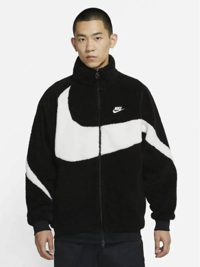 Big Swoosh Bomber Jacket Black - NIKE - BALAAN 2