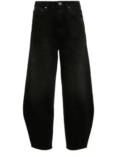 Barrel Leg Straight Jeans Black - TOTEME - BALAAN 2