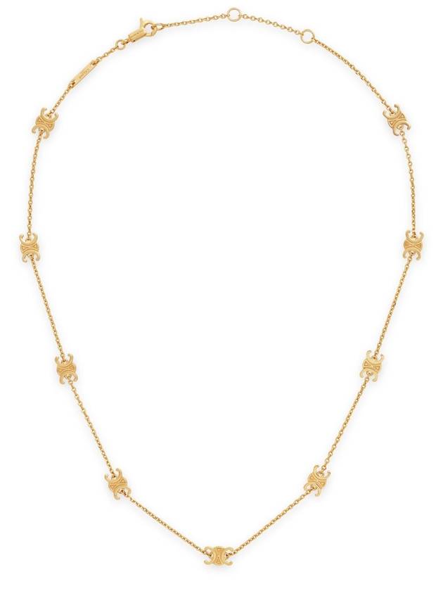 Triomphe Mini Brass Necklace Gold - CELINE - BALAAN 1