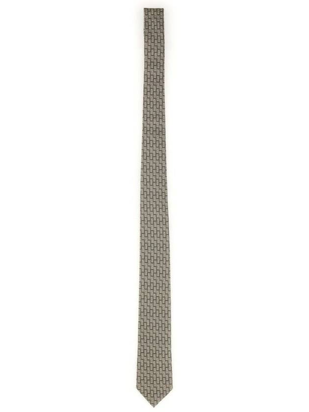 Salvatore Ferragamo Gancini Monogram Jacquard Tie - SALVATORE FERRAGAMO - BALAAN 3