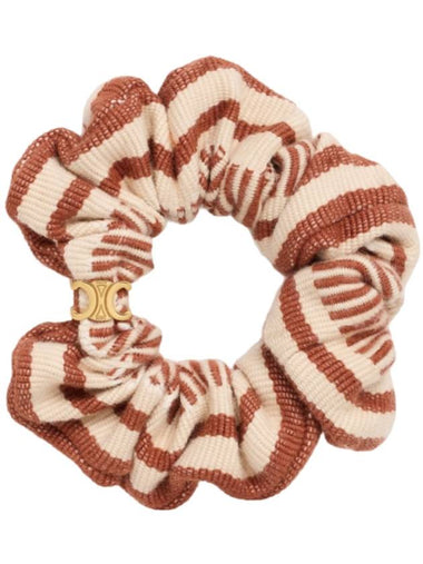 Striped Scrunchy Beige Sienna - CELINE - BALAAN 1