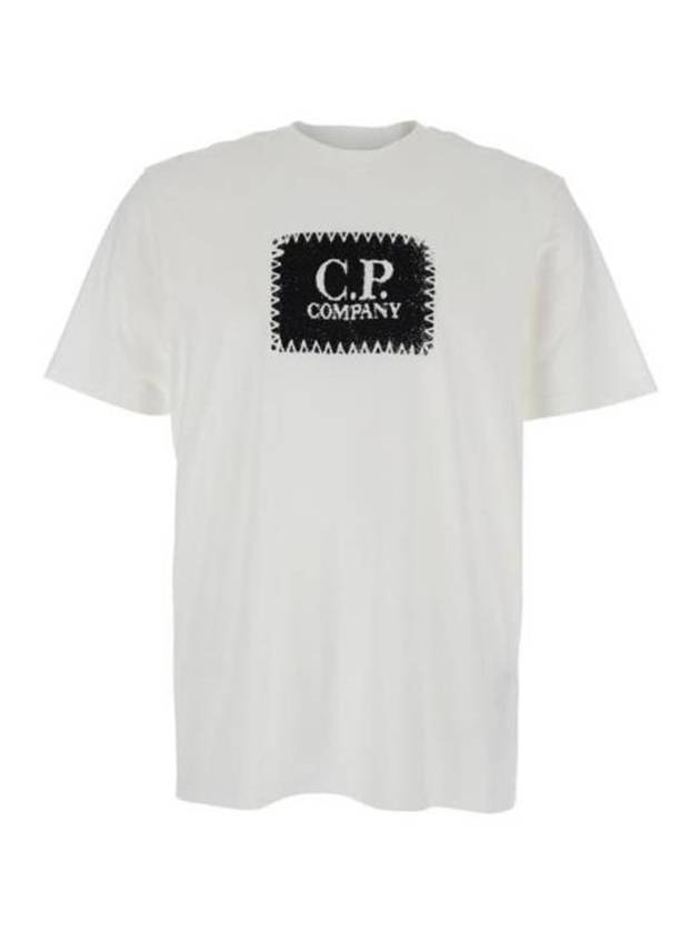 Logo Label Short Sleeve T-Shirt White - CP COMPANY - BALAAN 2