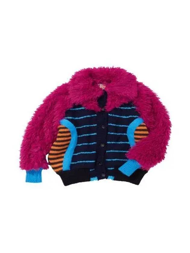 for WOMEN Puppy Fluffy Striped Knit Jumper awa458w MAGENTA PINK - ANDERSSON BELL - BALAAN 1