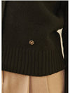 Women's Anemone Wool Basic Cardigan Black - MICANE - BALAAN 5