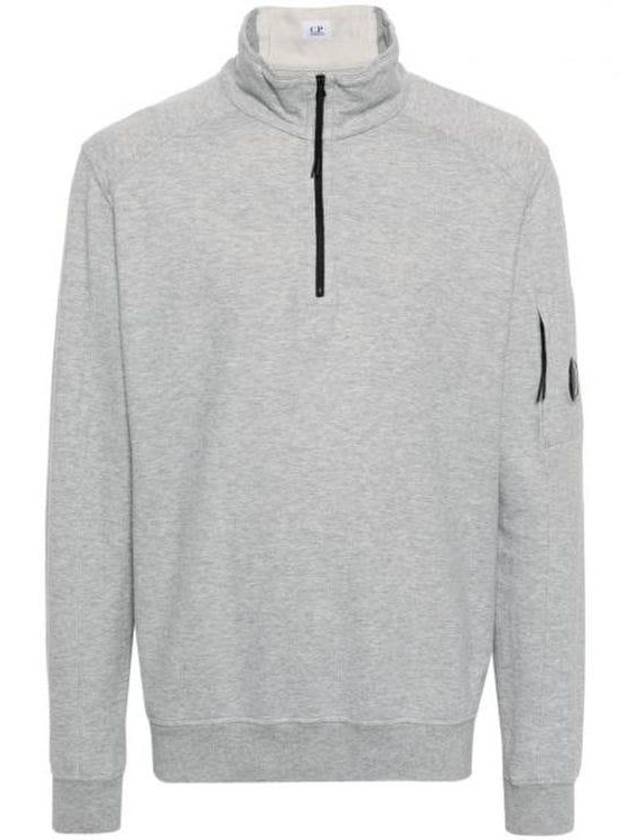 Light Fleece Half Zip-Up Sweatshirt Grey - CP COMPANY - BALAAN 2