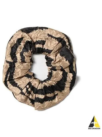 Women s Crinkle Satin Scratch Hairband Black Beige A5032 - GANNI - BALAAN 1