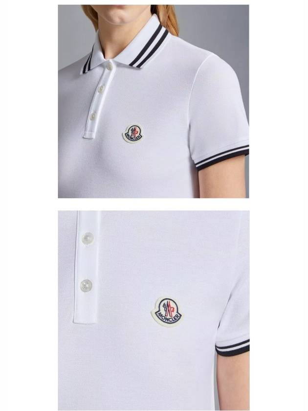 Logo Patch Polo Shirt White - MONCLER - BALAAN 6