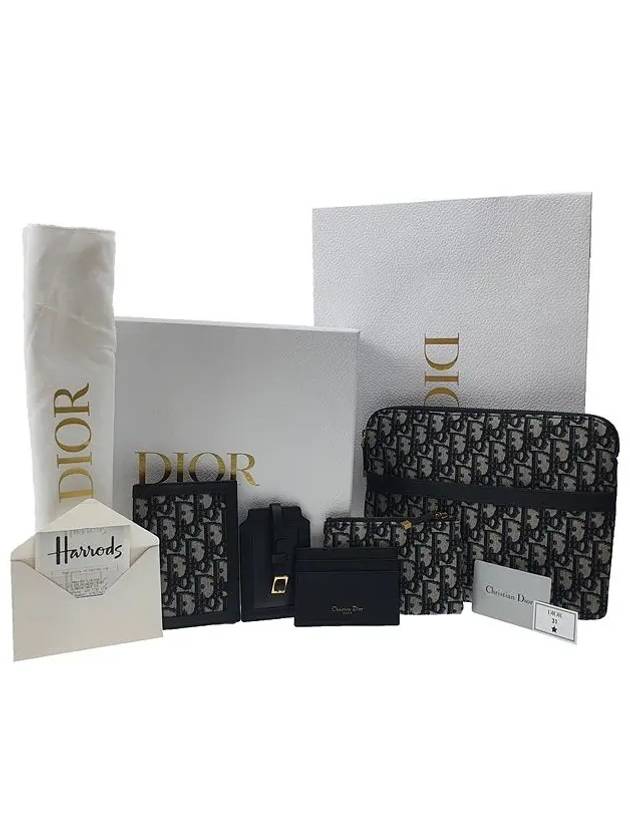 Diortravel Oblique Clutch Bag Kit Blue - DIOR - BALAAN 8