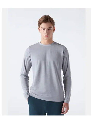 Heat Butterfly Regular Fit Long Sleeve T Shirt Gray SP423TTLO1 - DESCENTE - BALAAN 1