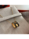 Pop H Pendant Necklace Gold Black - HERMES - BALAAN 3