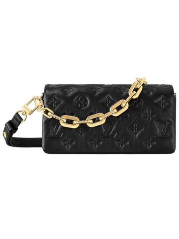 Pochette Coussin Monogram Embossed Shoulder Bag Black - LOUIS VUITTON - BALAAN 1