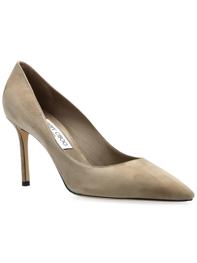 Jimmy Choo Suede Heels Romy, Women's, Grey - JIMMY CHOO - BALAAN 4