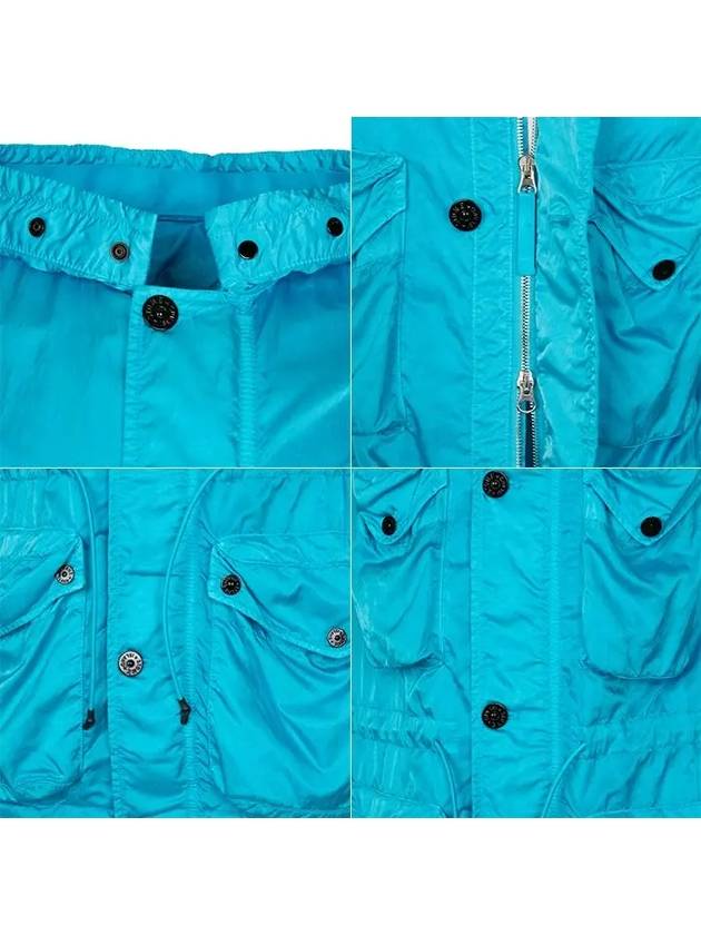 Wappen Patch Nylon Raso TC Hooded Jacket Blue - STONE ISLAND - BALAAN 9