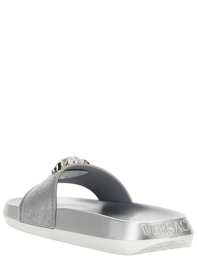 Mule Slippers 10094611A081871E01P Silver - VERSACE - BALAAN 3