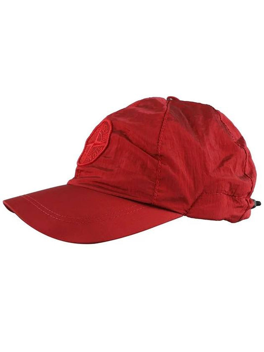 Nylon Metal 6 Panel Ball Cap Red - STONE ISLAND - BALAAN 2