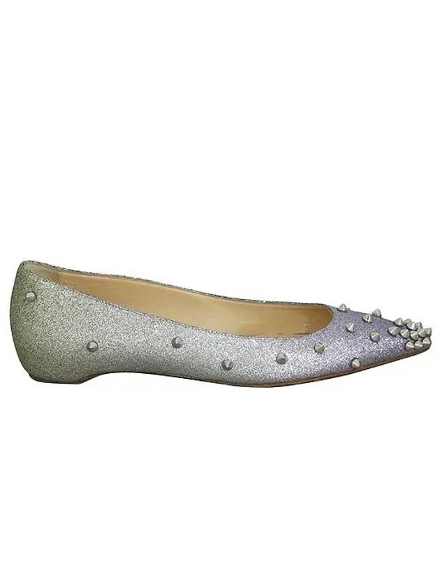 Multi glitter silver spike women s flat shoes - CHRISTIAN LOUBOUTIN - BALAAN 3