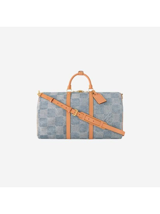 Keepall Bandouliere 50 Duffel Bag Denim Blue - LOUIS VUITTON - BALAAN 1