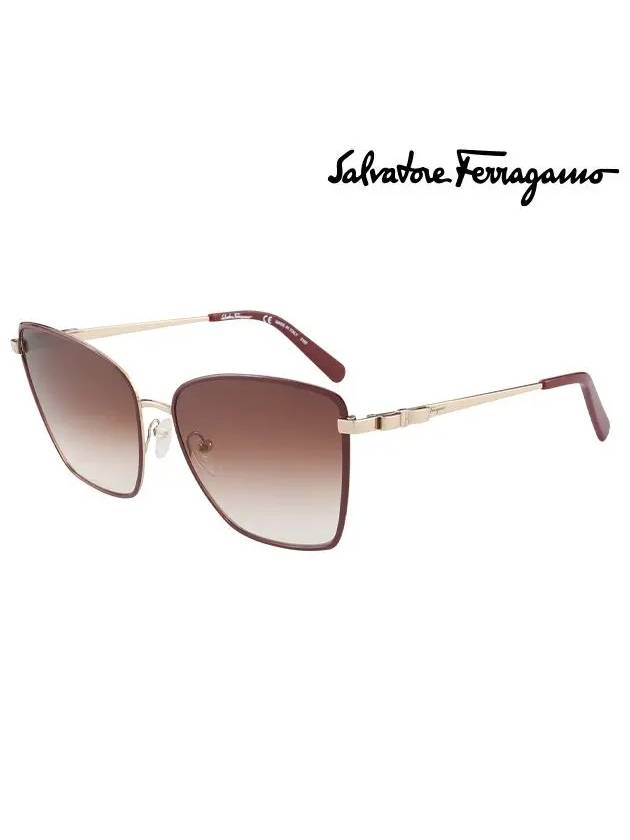 Eyewear Butterfly Sunglasses Brown - SALVATORE FERRAGAMO - BALAAN 1