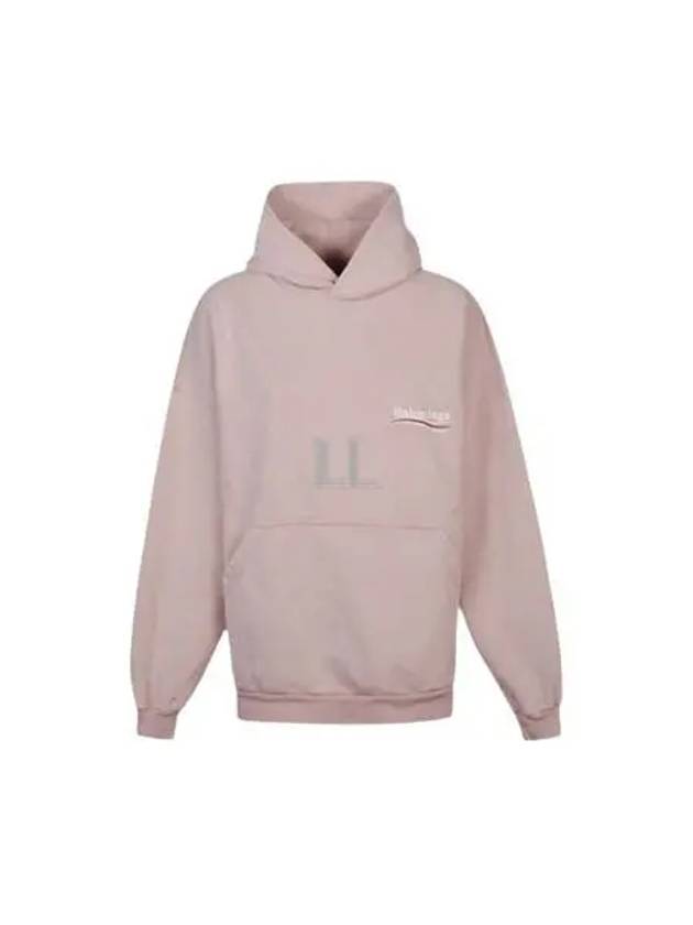 Embroidered Logo Cotton Hoodie Light Pink - BALENCIAGA - BALAAN 2