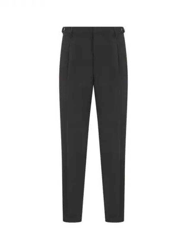 Men s Button Waist One Tuck Pants Black 271294 - EMPORIO ARMANI - BALAAN 1