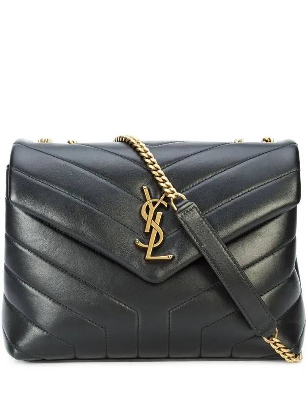 Bronze Monogram Loulou Matelasse Y Leather Small Shoulder Bag Black - SAINT LAURENT - BALAAN 2