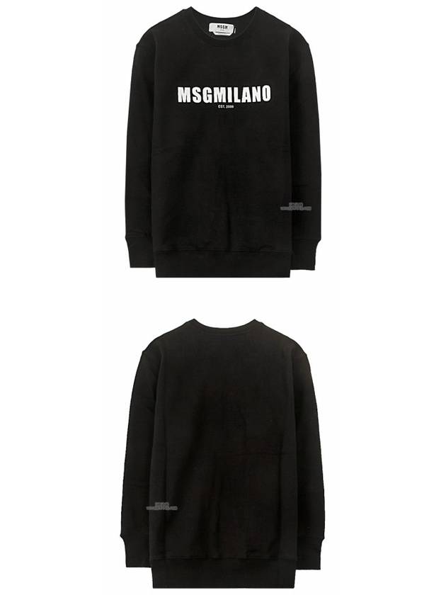 Milano Logo Cotton Sweatshirt Black - MSGM - BALAAN 6