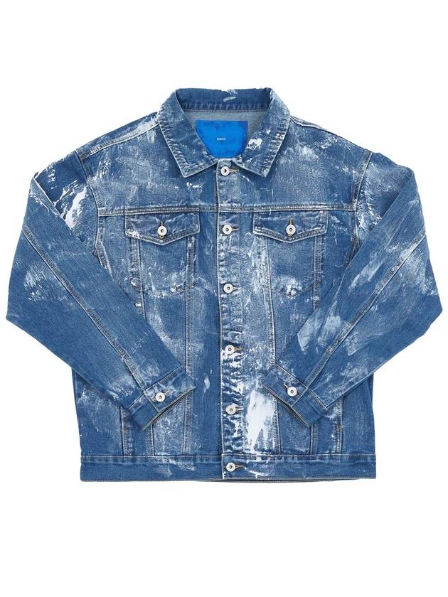 White Painting Denim Jacket Blue - NBNC - BALAAN 1