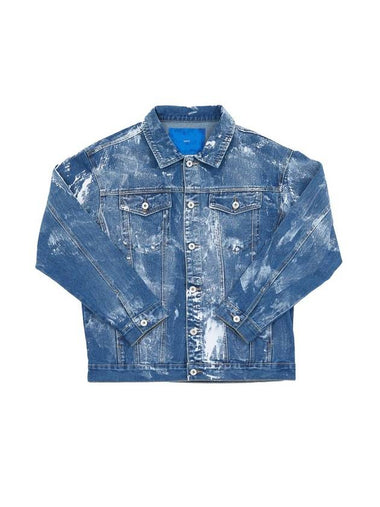 White Painting Denim Jacket Blue - NBNC - BALAAN 1