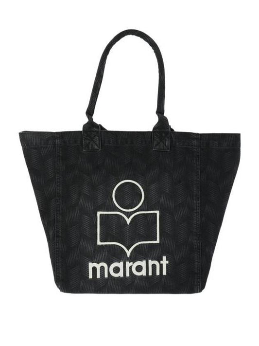 Yenky Embroidered Logo Shopper Tote Bag Black - ISABEL MARANT - BALAAN 1