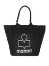 Yenky Embroidered Logo Shopper Tote Bag Black - ISABEL MARANT - BALAAN 1