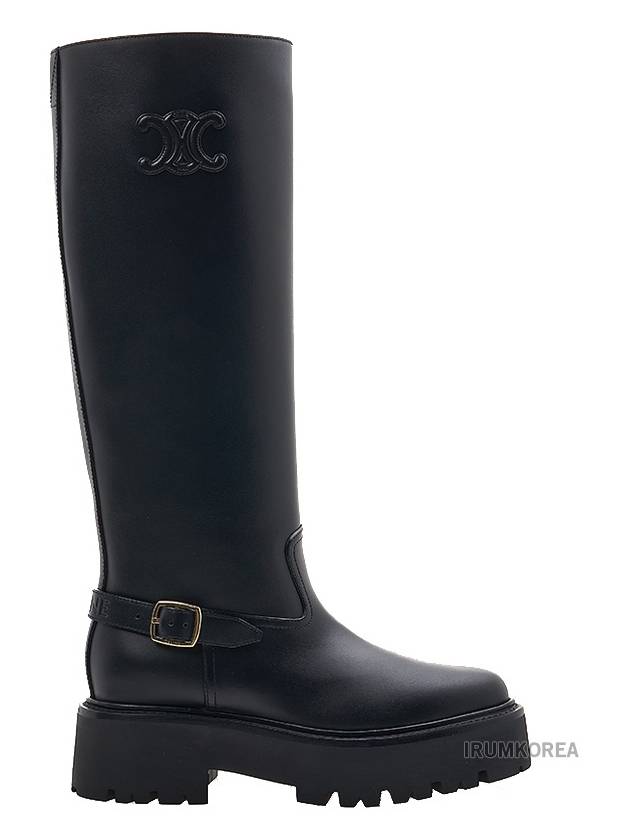 Bulky Calfskin High Long Boots Black - CELINE - BALAAN 3