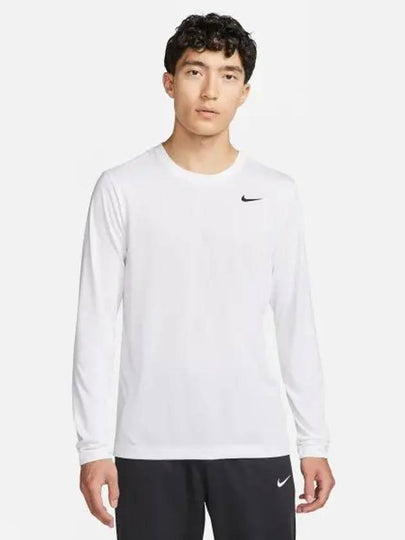 Men's Dry Fit Legend Long Sleeve T-Shirt White - NIKE - BALAAN 2