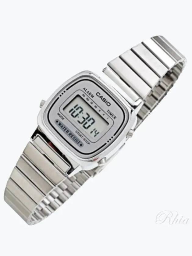 LA670WA 7DF 7 Digital Square Vintage Retro Women s Metal Watch - CASIO - BALAAN 1