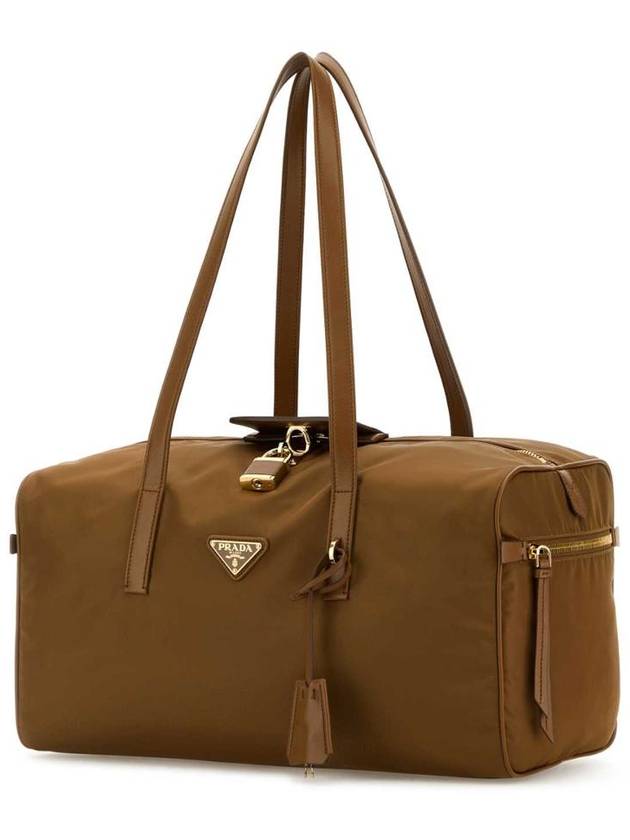 Large Re-Nylon Padlock Duffel Bag Brandy - PRADA - BALAAN 3