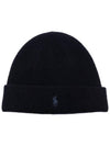 Pony Cashmere Beanie Navy - POLO RALPH LAUREN - BALAAN 1