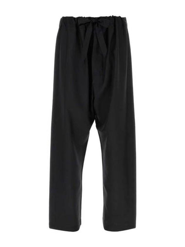 Silk Poplin Straight Pants Black - MAISON MARGIELA - BALAAN 1