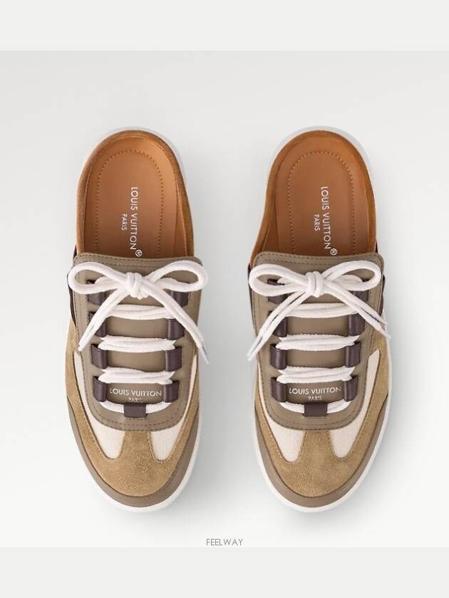 Lous Open Back Low Top Sneakers Beige - LOUIS VUITTON - BALAAN 4