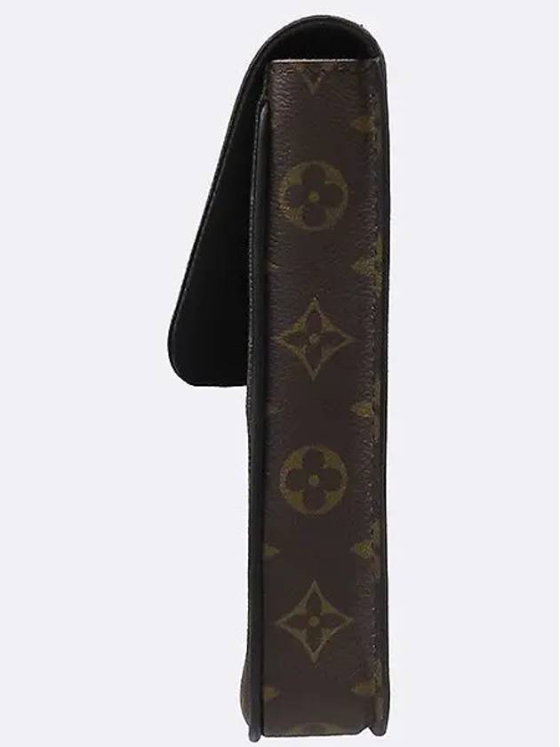 M80560 Monogram Macassar S Lock A4 Pouch and Clutch Wrist Strap Lost - LOUIS VUITTON - BALAAN 3