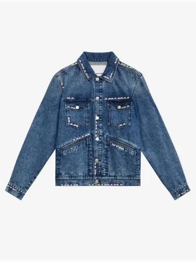 Jango Embroidered Denim Jacket Blue - ISABEL MARANT - BALAAN 2