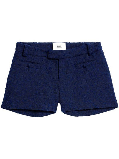 Boucle Shorts Navy - AMI - BALAAN 2