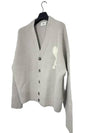 De Coeur V-Neck Cardigan Pearl Grey - AMI - BALAAN 3