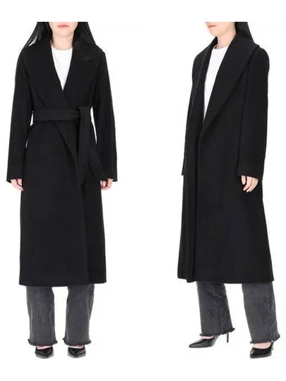 Women's Loriana Wool Single Coat Black - MAX MARA - BALAAN 2