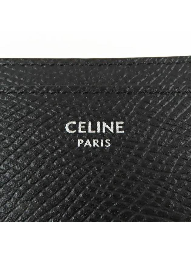 Logo Grain Card Wallet Black - CELINE - BALAAN 4