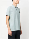 Men's Logo Patch Lining Short Sleeve Polo Shirt Sky Blue - STONE ISLAND - BALAAN 5