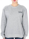 Embroidered Logo Cotton Sweatshirt Grey - GANNI - BALAAN 2