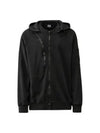 Cotton Fleece Hooded Jacket Black - CP COMPANY - BALAAN 3