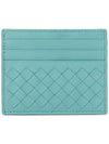 Intrecciato Weaving Card Wallet Blue - BOTTEGA VENETA - BALAAN 1