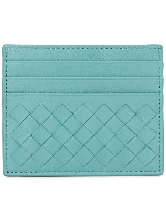 Intrecciato Weaving Card Wallet Blue - BOTTEGA VENETA - BALAAN 1