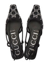 GG Slingback Heels Black - GUCCI - BALAAN 3