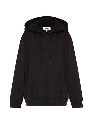 Embroidered Logo Hoodie Black - MAISON MARGIELA - BALAAN 1